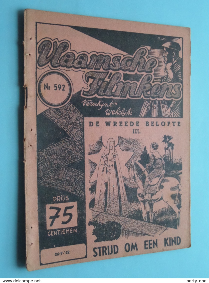 VLAAMSCHE FILMKENS ( Nr. 592 ) 26-7-'42 : De Wreede Belofte III. - Strijd Om Een Kind ! - Jeugd