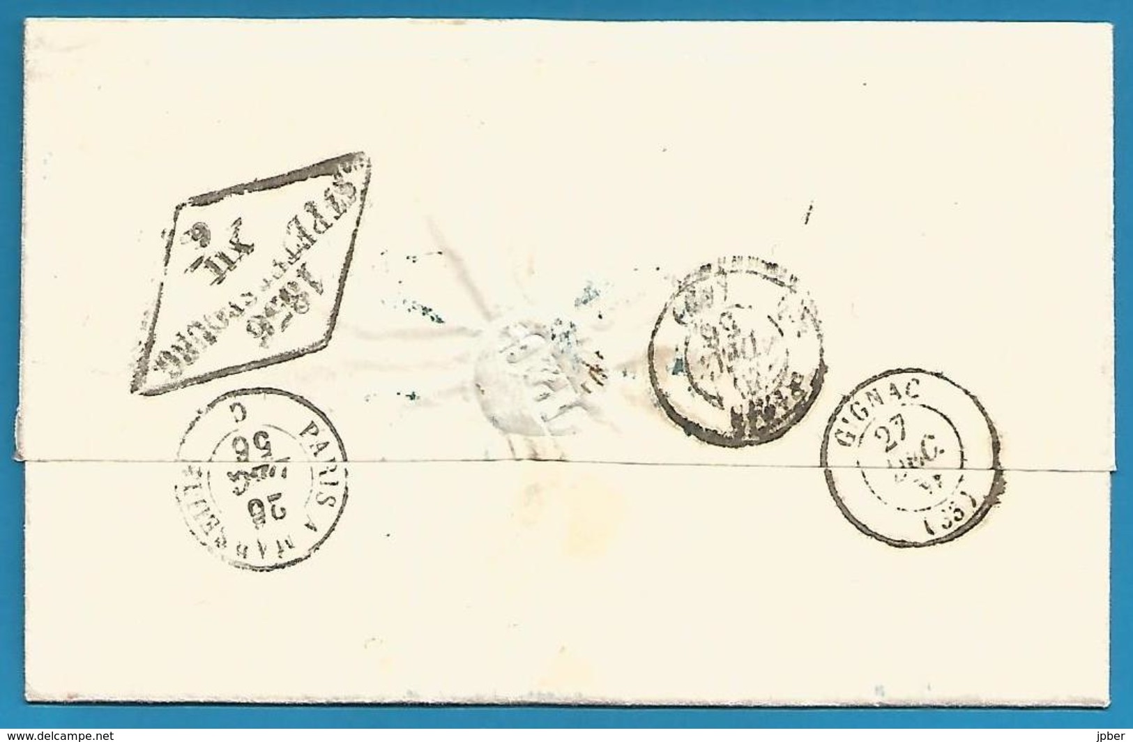 (D003) - Russie - De St Petersbourg à Gignac Du 18/12/1856 - Cachets "P.D." + "AUS RUSSLAND" + Par Valenciennes - ...-1857 Prefilatelia