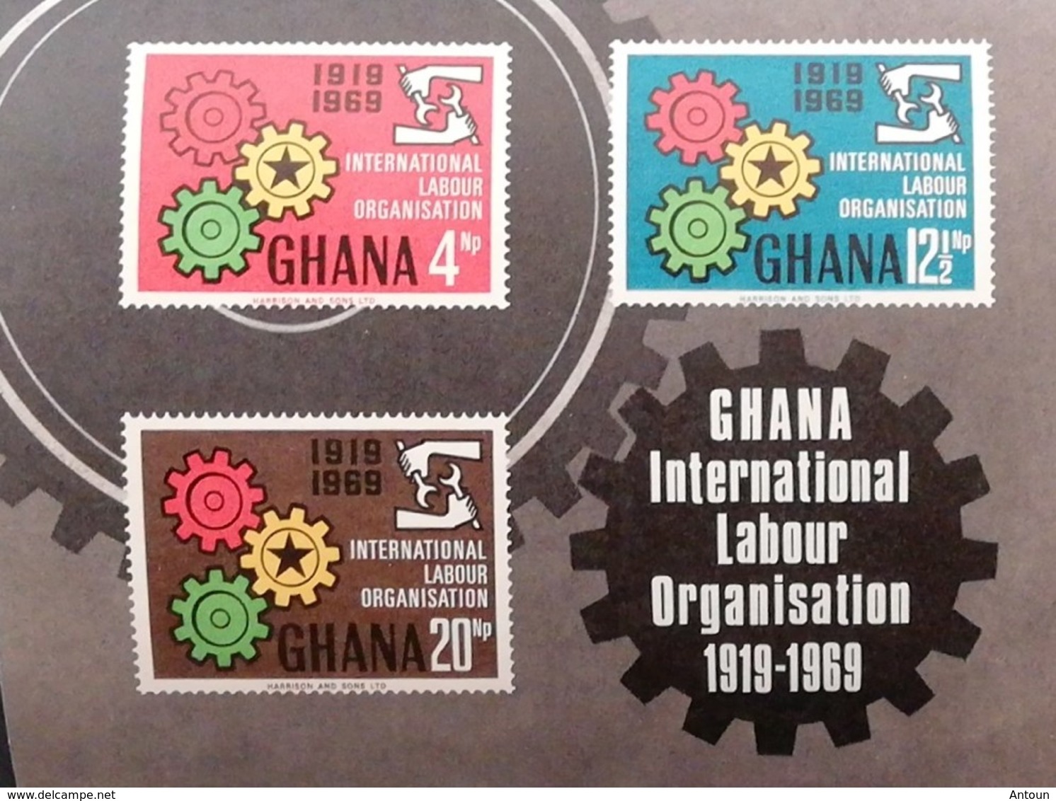 Ghana 1970 International Labour  Organisation  50th. Anniv. S/S - Ghana (1957-...)