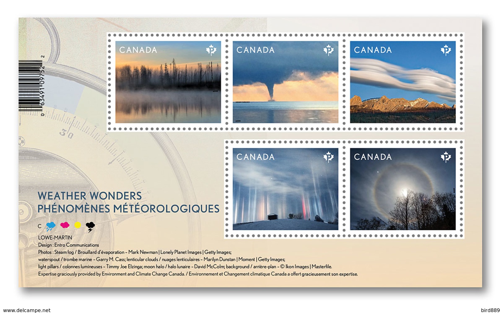 2018 Canada Weather Wonders Stamps Mini Sheet MNH - Nuovi