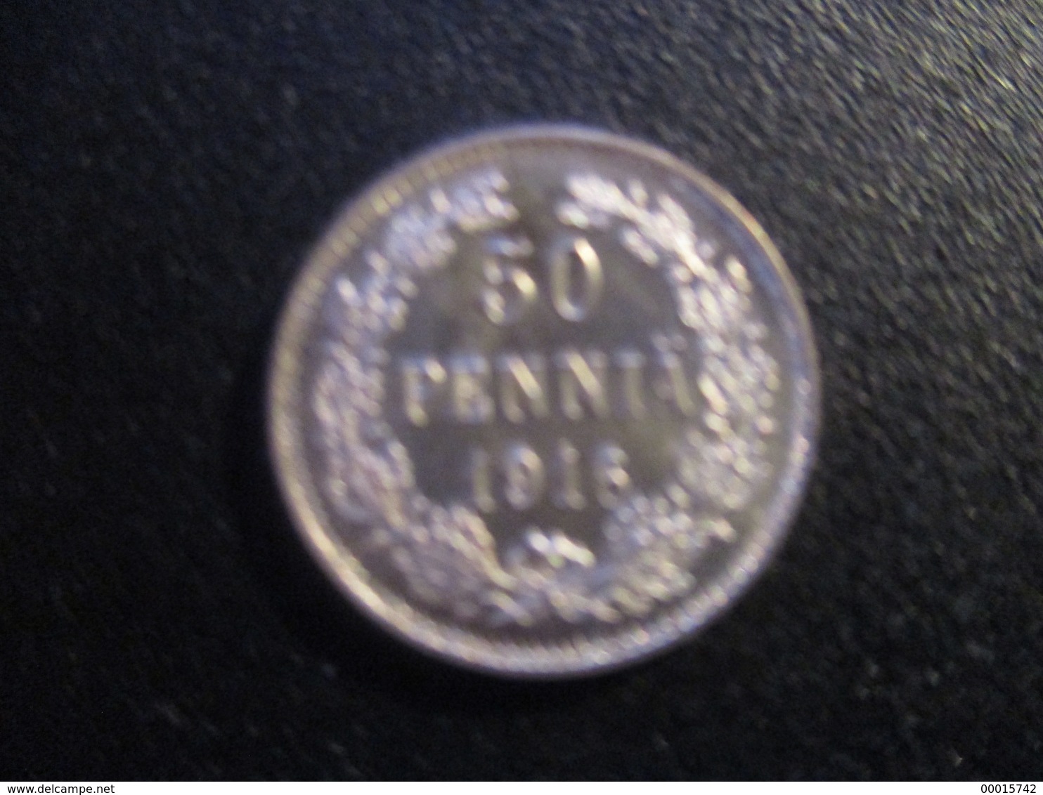 D-0032. Finland 50 PENNIÄ 1916 SILVER UNC - Finlande