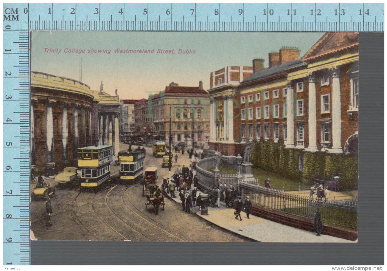 Dublin - Animated  Trinity College Showing Westmoreland Street   -  ED: Franco Portrait Studio - Islande