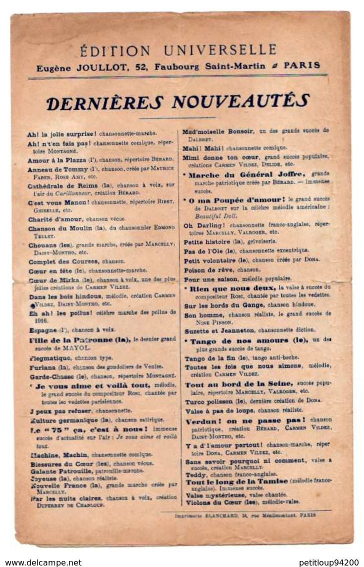 PARTITION MUSICALE *DANS LES COULOIRS DU METRO Chanson MARCELLY L.DEVYL ROMES SYRVAL Ph.GODARD E.ROSI Eug. JOULLOT - Partitions Musicales Anciennes