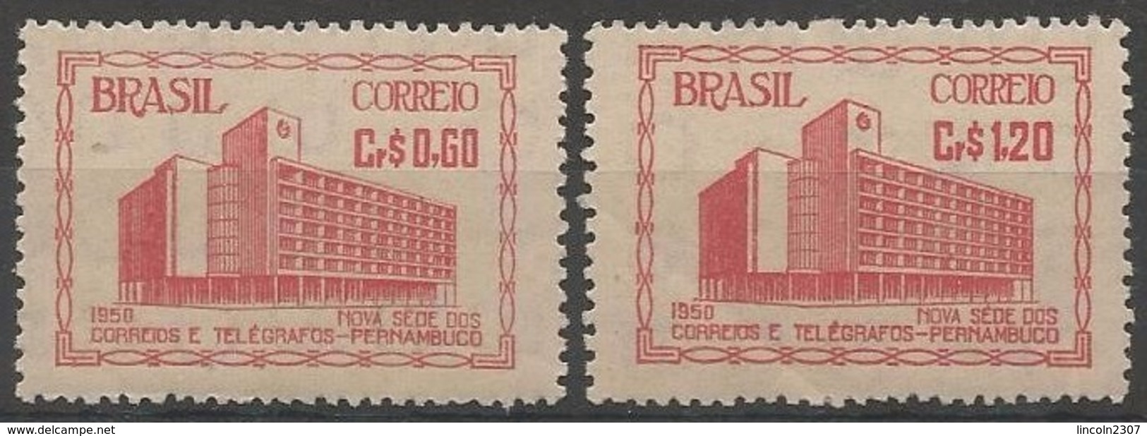 LSJP BRAZIL BUILDING POST AND TELEGRAPH PERNAMBUCO 1951 - Nuevos