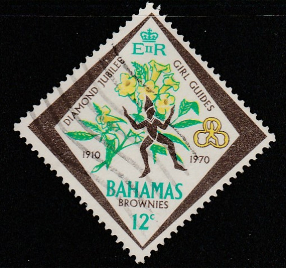 Bahamas 1970 The 60th Anniversary Of The Girl Guides' Association 12c Multicoloured SW 304 O Used - Bahamas (1973-...)