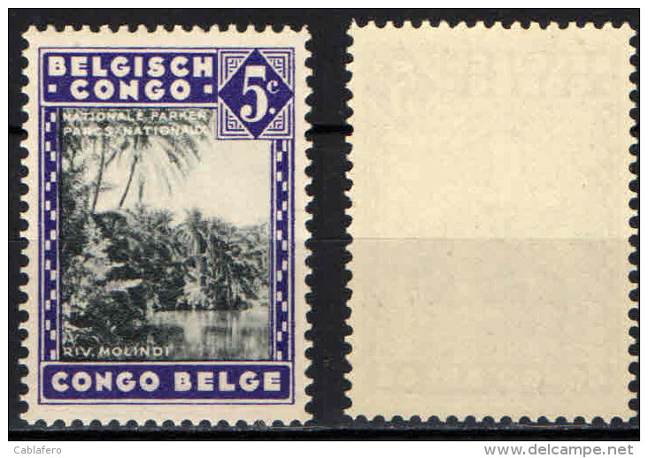 CONGO BELGA - 1937 - PARCO NAZIONALE: FIUME MOLINDI - MNH - Nuovi