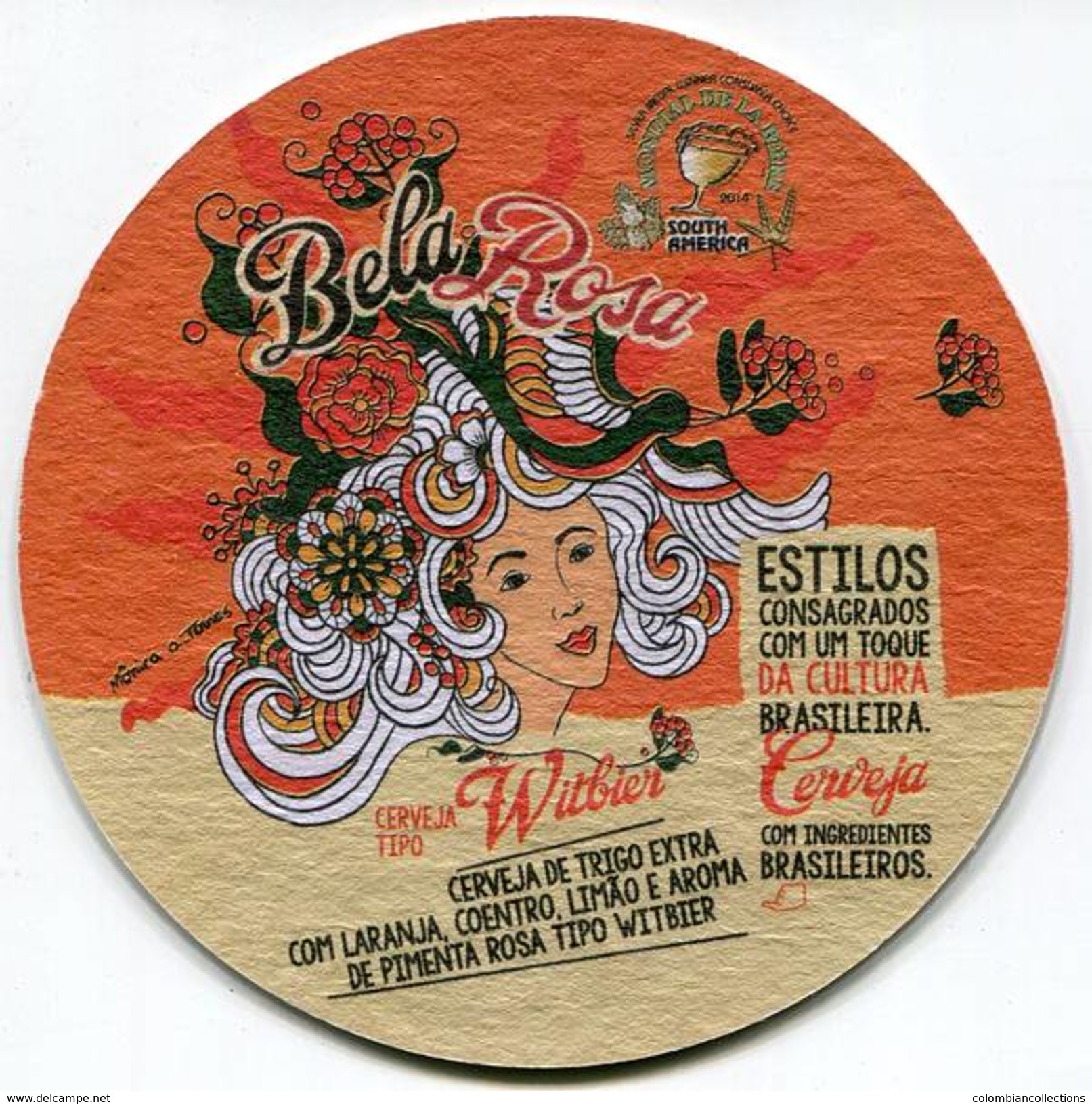 Lote B9, Brasil, Posavaso, Coaster, Bohemia, Bela Rosa - Sous-bocks