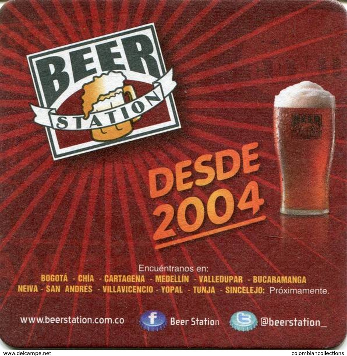 Lote 418, Colombia, Posavaso, Coaster, Beer Station, Desde 2004 - Portavasos