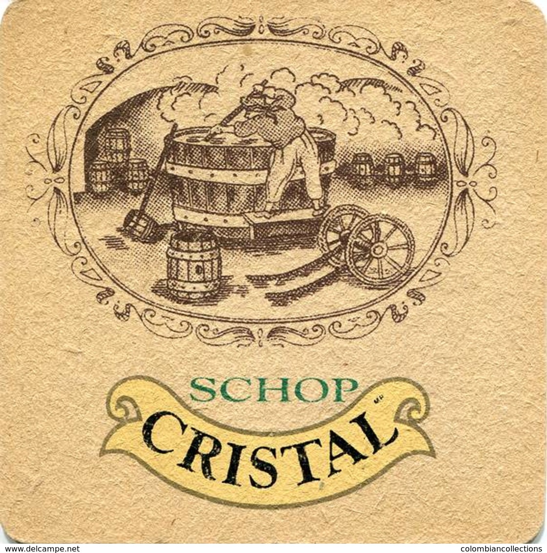 Lote CH9, Chile, Posavaso, Coaster, Cristal, Elaboracion Cerveza, Revolviendo - Portavasos