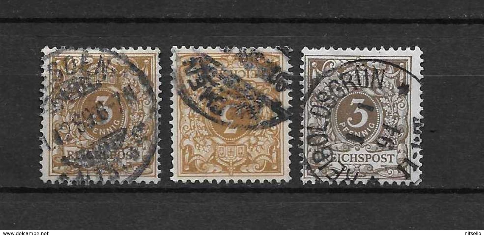 LOTE 1729  ////  ALEMANIA IMPERIO 1875-77   YVERT Nº: 45 CON VARIEDADES DE COLOR - Usados