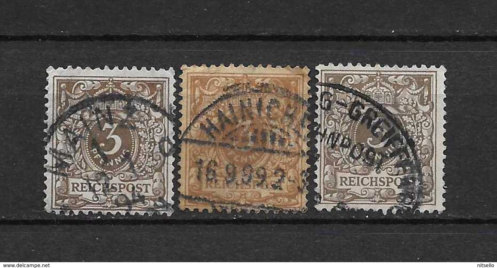 LOTE 1729  ////  ALEMANIA IMPERIO 1889   YVERT Nº: 45 CON VARIEDADES DE COLOR - Usados