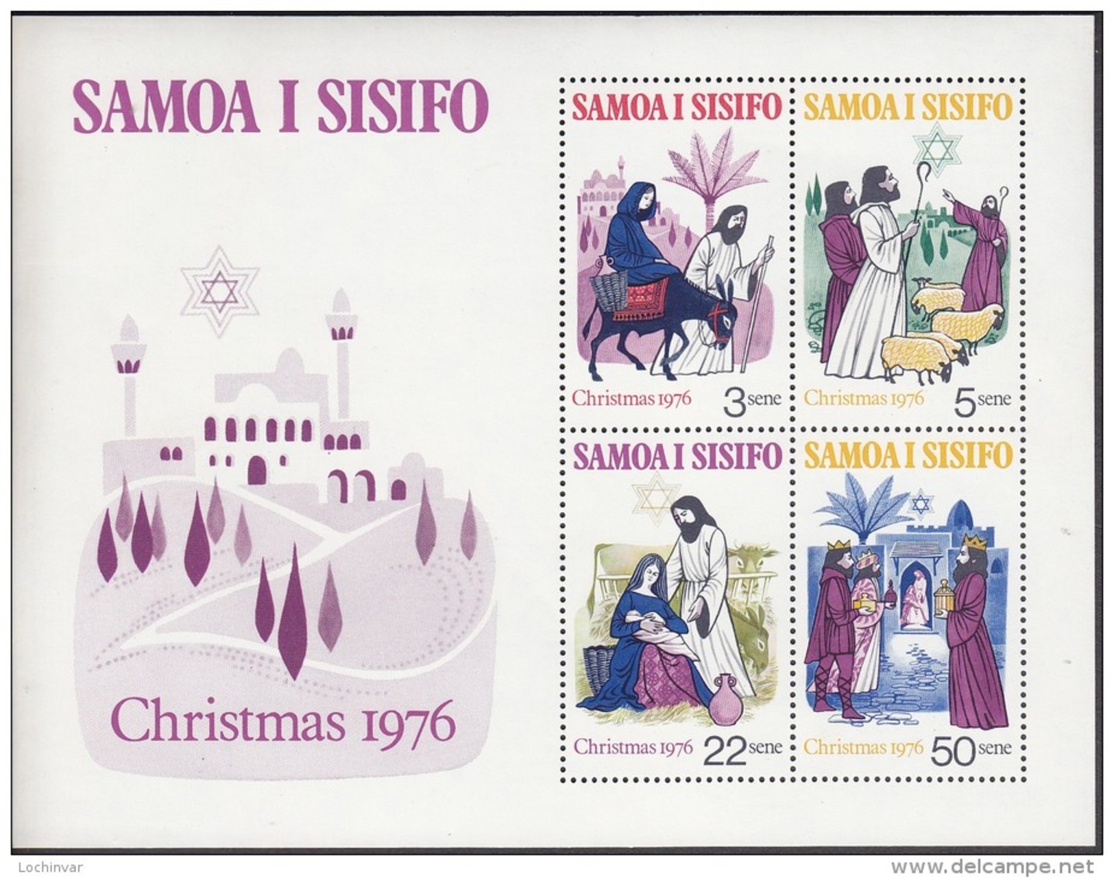 SAMOA, 1976 XMAS MINISHEET MNH - Samoa