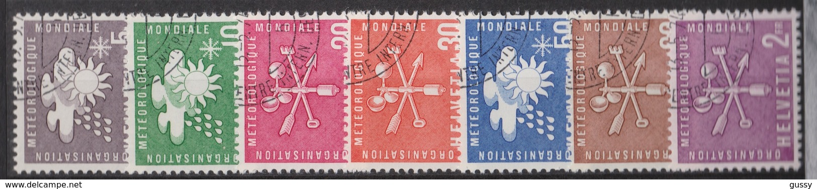 SUISSE Service 1956-1957:   OMM, Sujets Symboliques, Série Complète ZNr 1-9  (sauf ZNr 3-4) Oblitérée, TB - Officials