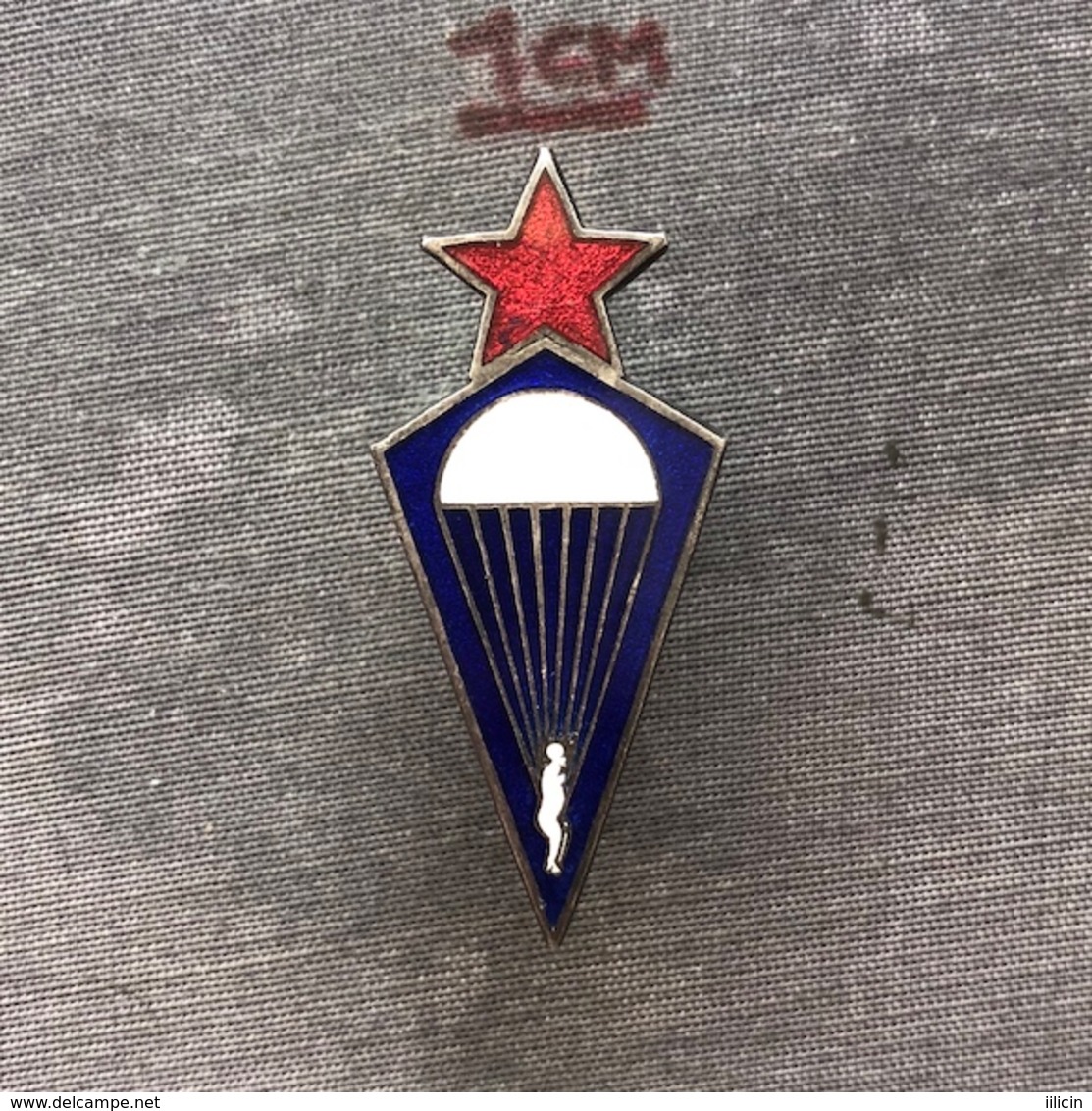 Badge Pin ZN007009 - Military (Army) Police Insignia Parachuting (Fallschirmspringen) Yugoslavia Candidate - Militaria