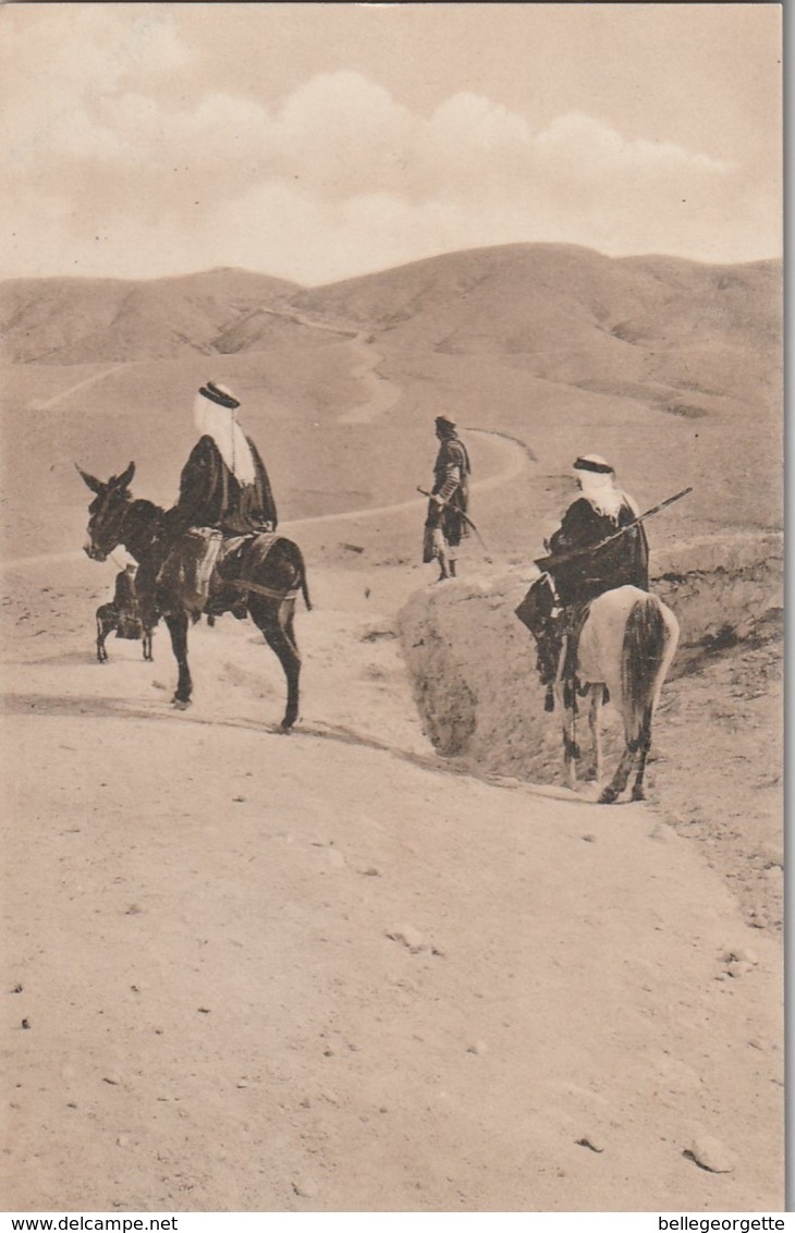 Cavalier Arabe Et Arme Sur La Route De Jericho ( Très Très Bon ETAT ) WW2054) - Palestine