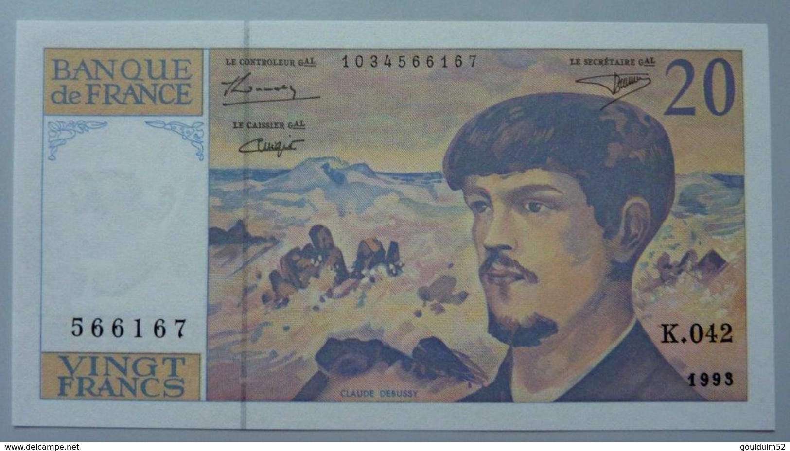 20 Francs Debussy 1993 - 20 F 1980-1997 ''Debussy''