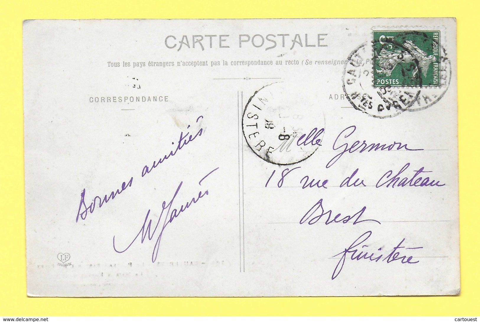 CPA 65 CAUTERETS Plateau Pastoral Du LIBEY Maison Forestière ANIMEE 1908 - Cauterets