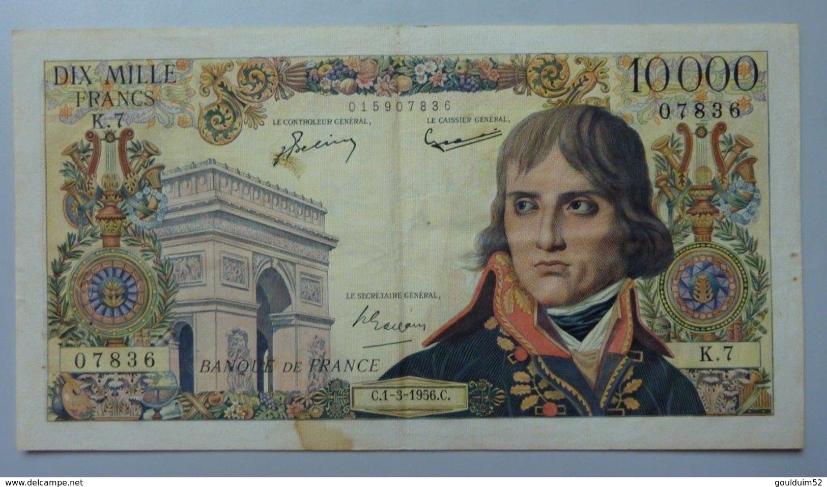 10000 Francs Bonaparte   1.3.1956 - 10 000 F 1955-1958 ''Bonaparte''