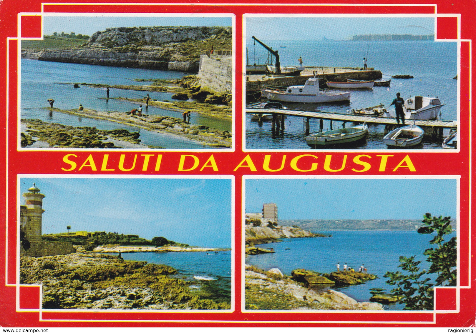 SIRACUSA - Saluti Da Augusta - 4 Vedute - Faro / Phare / Lighthouse / Leuctthurm - 1989 - Siracusa