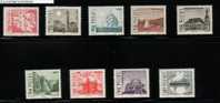 POLAND 1966 TOURISM SET OF 9 NHM Maps, Trees Yacht Ship Building - Unused Stamps