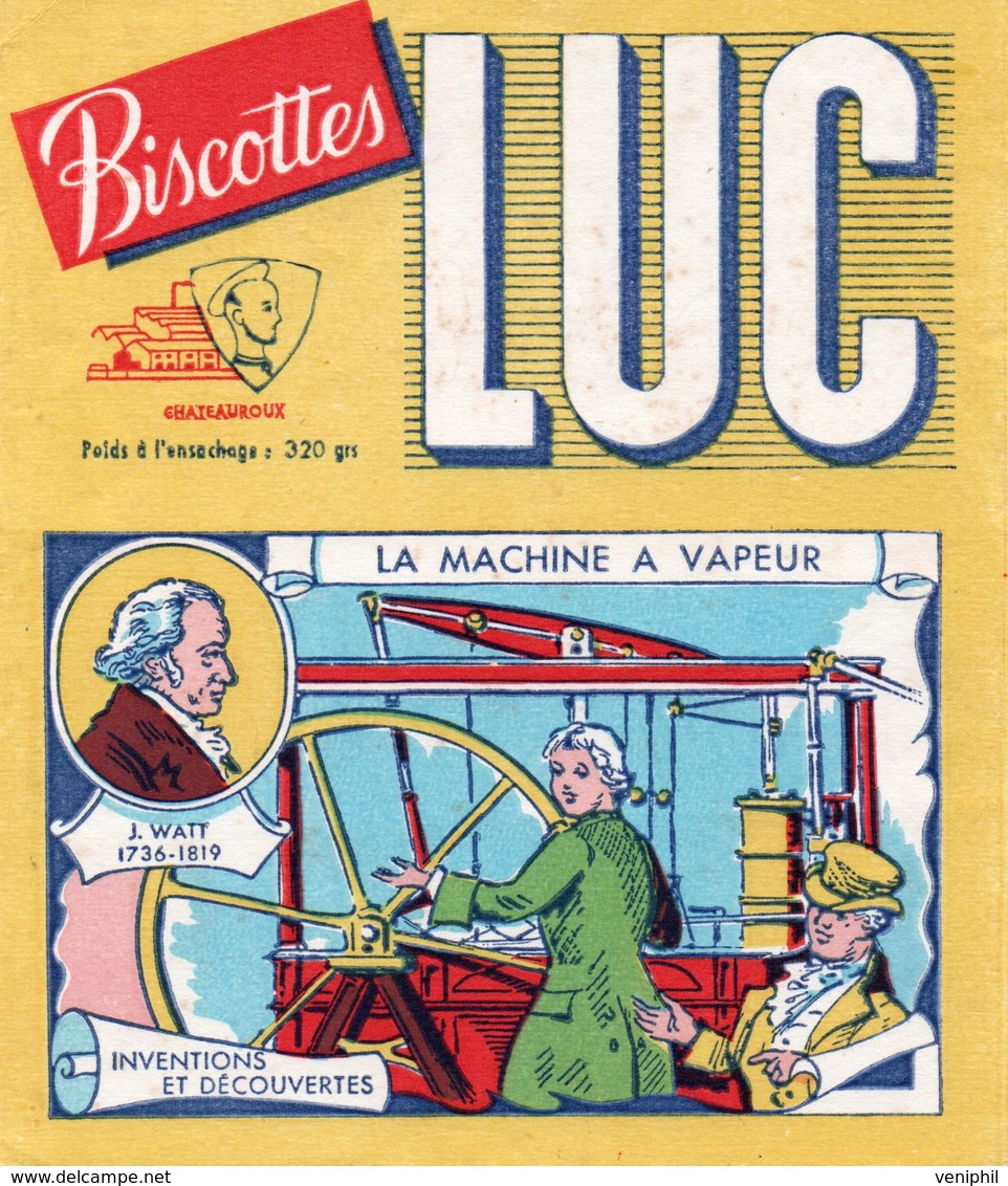 BUVARD -THEME  LA MACHINE A VAPEUR -BISCOTTES LUC  - - Biscottes