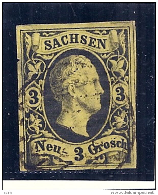 ALLEMAGNE  SAXE  N° 5 3 Sur Jaune Côte 27,50&euro; - Sachsen