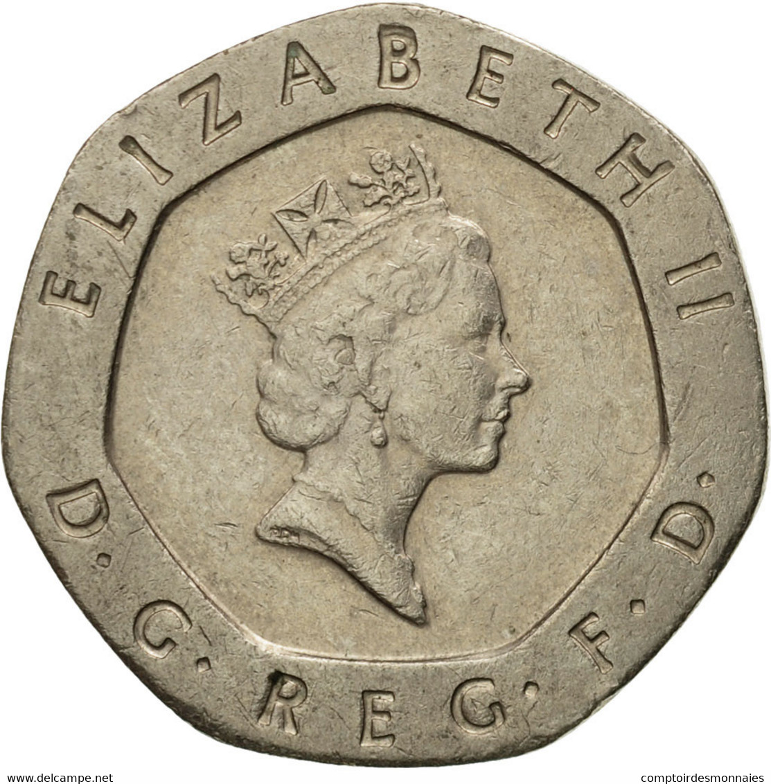 Monnaie, Grande-Bretagne, Elizabeth II, 20 Pence, 1990, TTB, Copper-nickel - 20 Pence