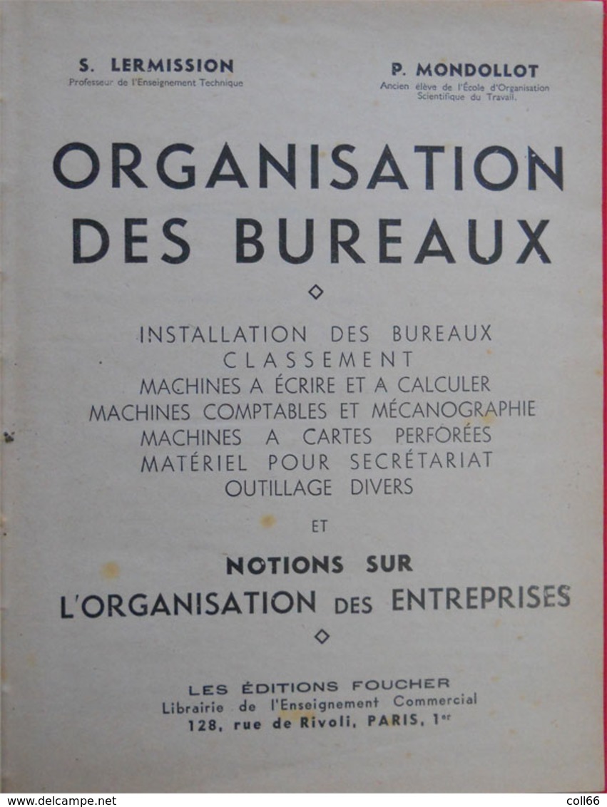 1947 Catalogue Foucher Paris Organisation Bureaux Machines à écrire à Calculer à Affranchir Mobilier Illustré - Autres & Non Classés