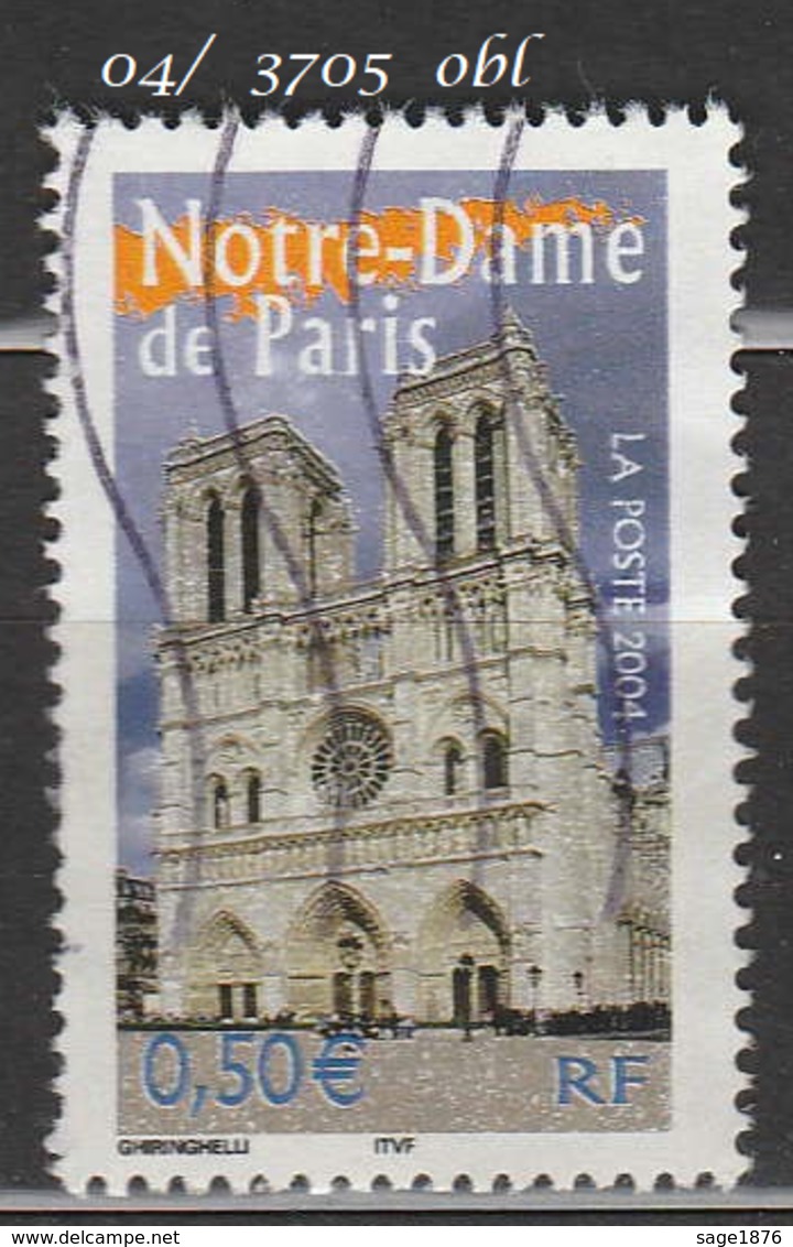 FRANCE ANNEE 2004 N° 3705    OBLITERE - Usados