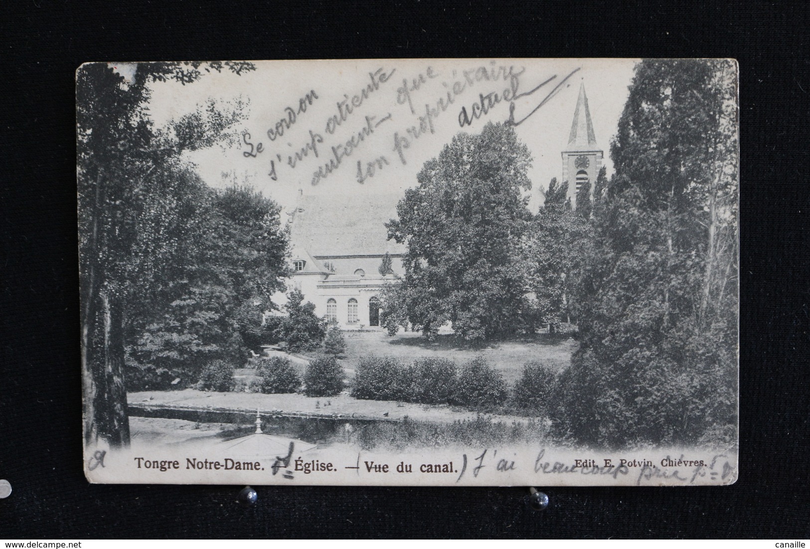 A - 91 / Hainaut - Chièvres, Tongre Notre-Dame : Eglise Vue Du Canal  / Circulé 1905 - Chièvres