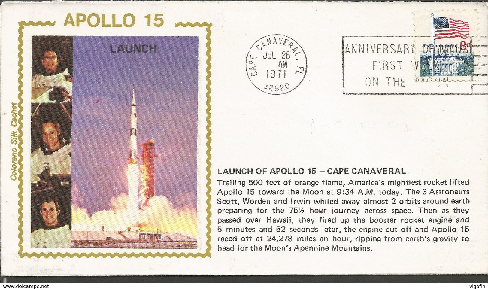 SPACE, U S A, FDC - North  America