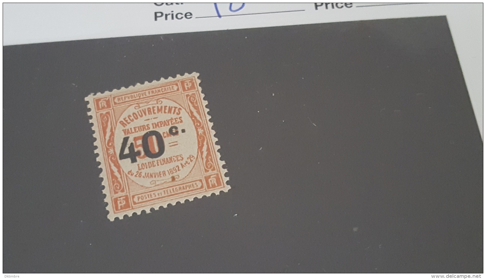 LOT 409915 TIMBRE DE FRANCE NEUF** N°50 VALEUR 30 EUROS - 1859-1959 Mint/hinged