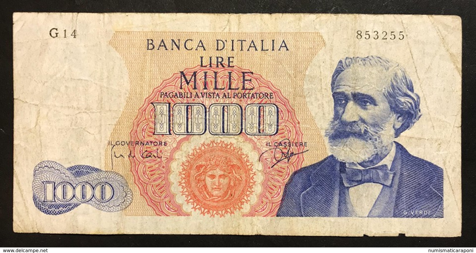 1000 LIRE VERDI I° TIPO 14 07 1962 LOTTO 2176 - 1000 Lire