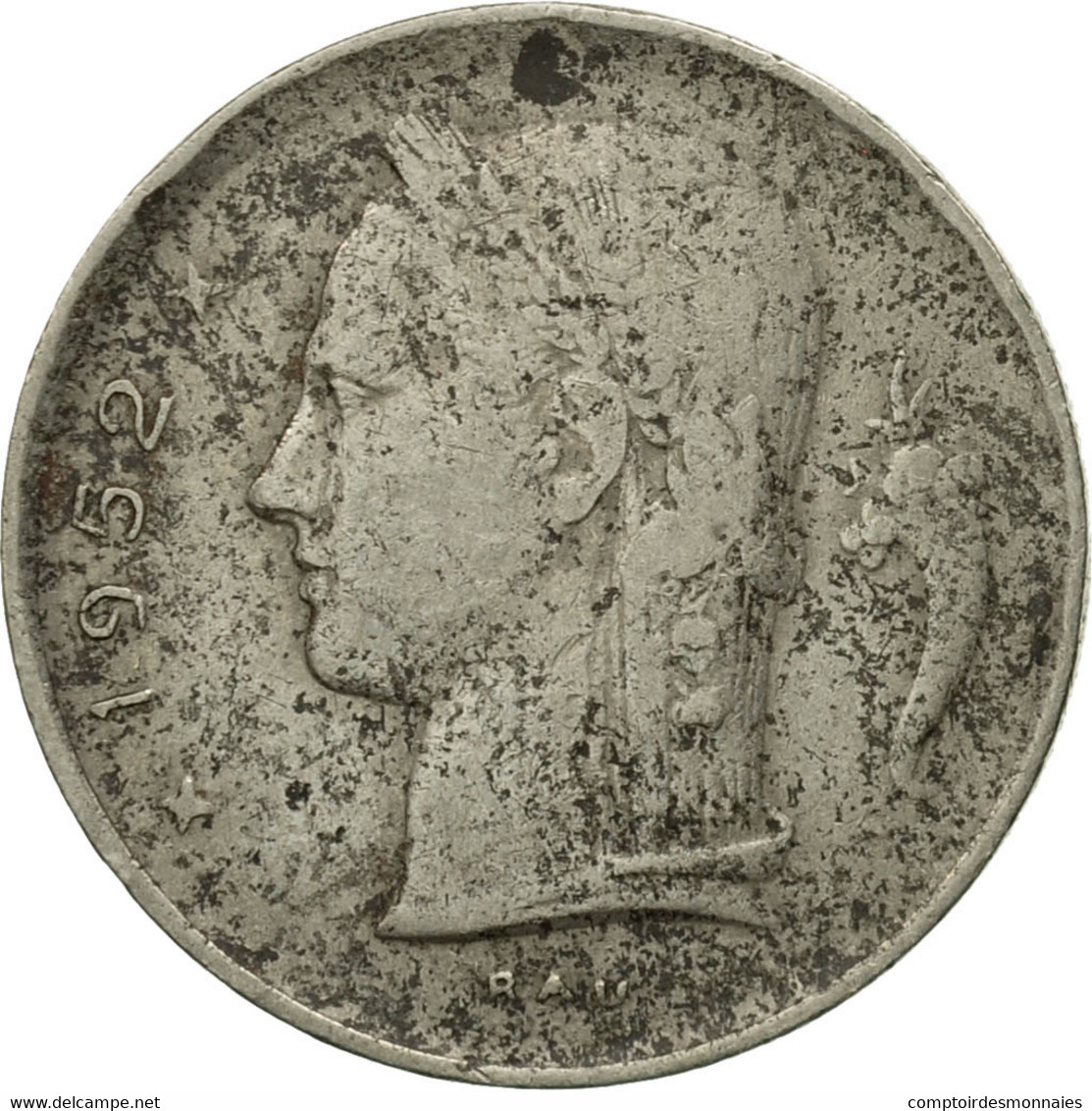 Monnaie, Belgique, Franc, 1952, B, Copper-nickel, KM:143.1 - 1 Franc