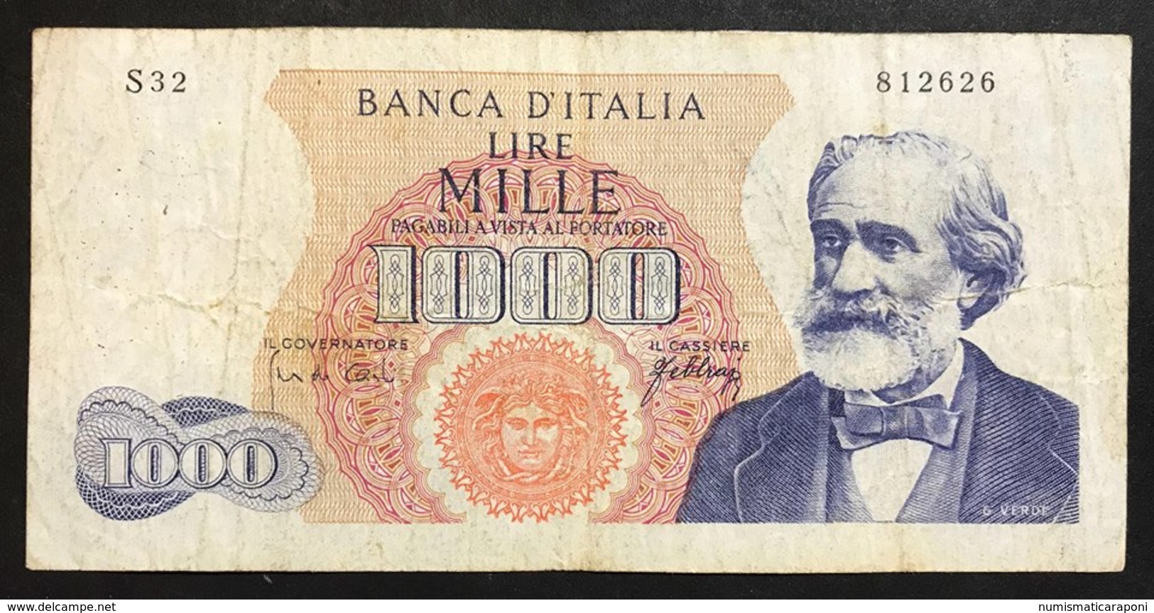 1000 Lire Verdi I° Tipo 10 08 1965    LOTTO 2183 - 1000 Liras