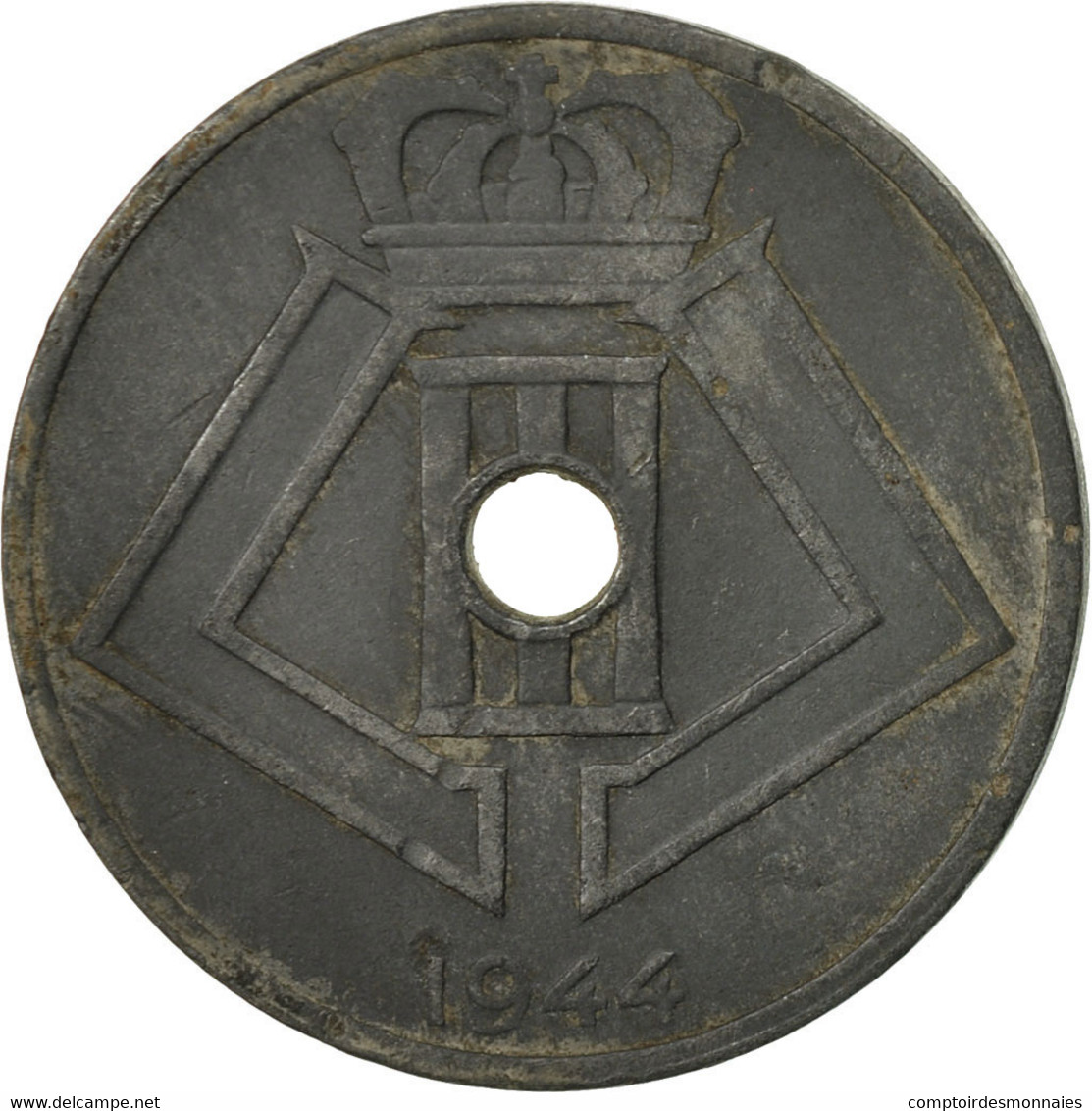 Monnaie, Belgique, 25 Centimes, 1944, TB, Zinc, KM:132 - 25 Cent