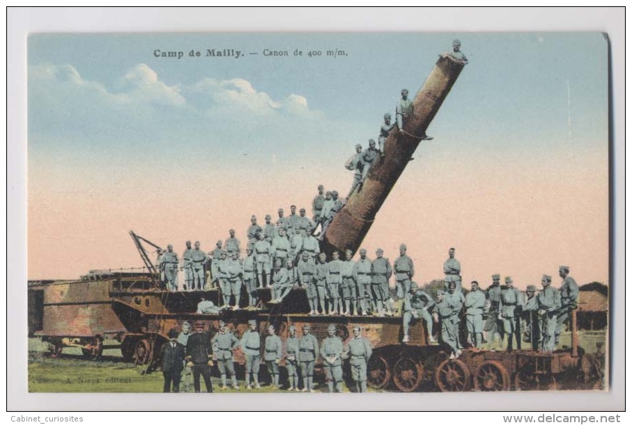CANON De 400 M/m - Les Soldats Sur Le Canon - Camp De Mailly - Animée - Ausrüstung