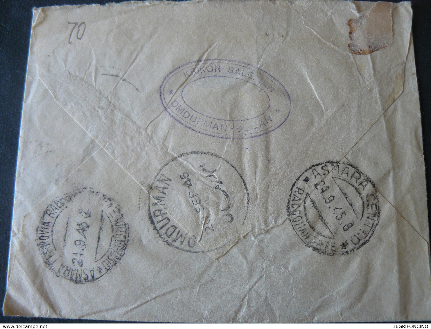 1945 ANCIENT BEAUTIFUL LETTER WITH POSTAGESTAMPS OF SUDAN  // BELLISSIMI FRANCOBOLLI  SUDAN SU LETTERA - Sudan (1954-...)