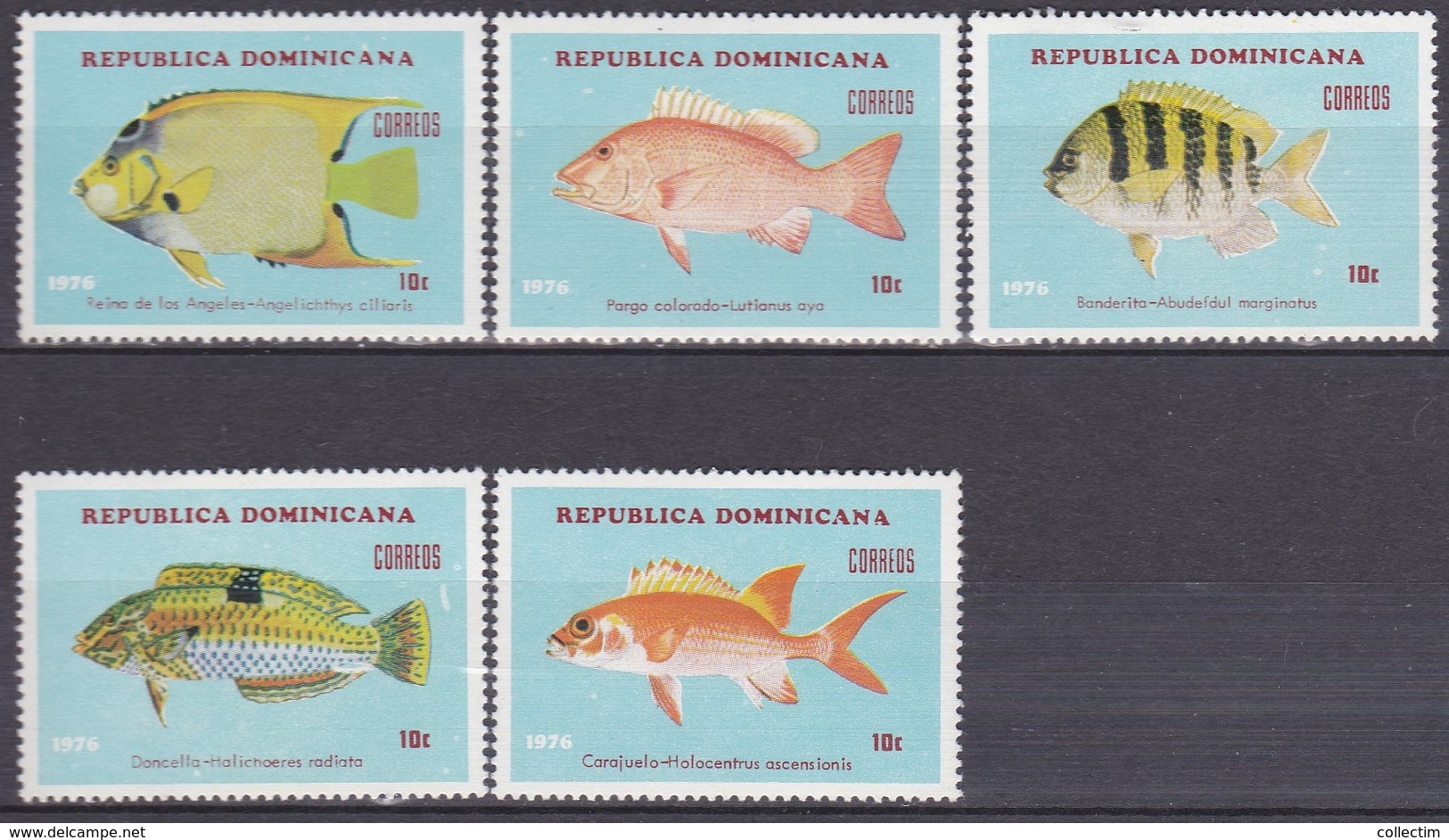 DOMINICAINE (REPUBLIQUE) 1976 781 à 785 ** POISSONS - Fishes
