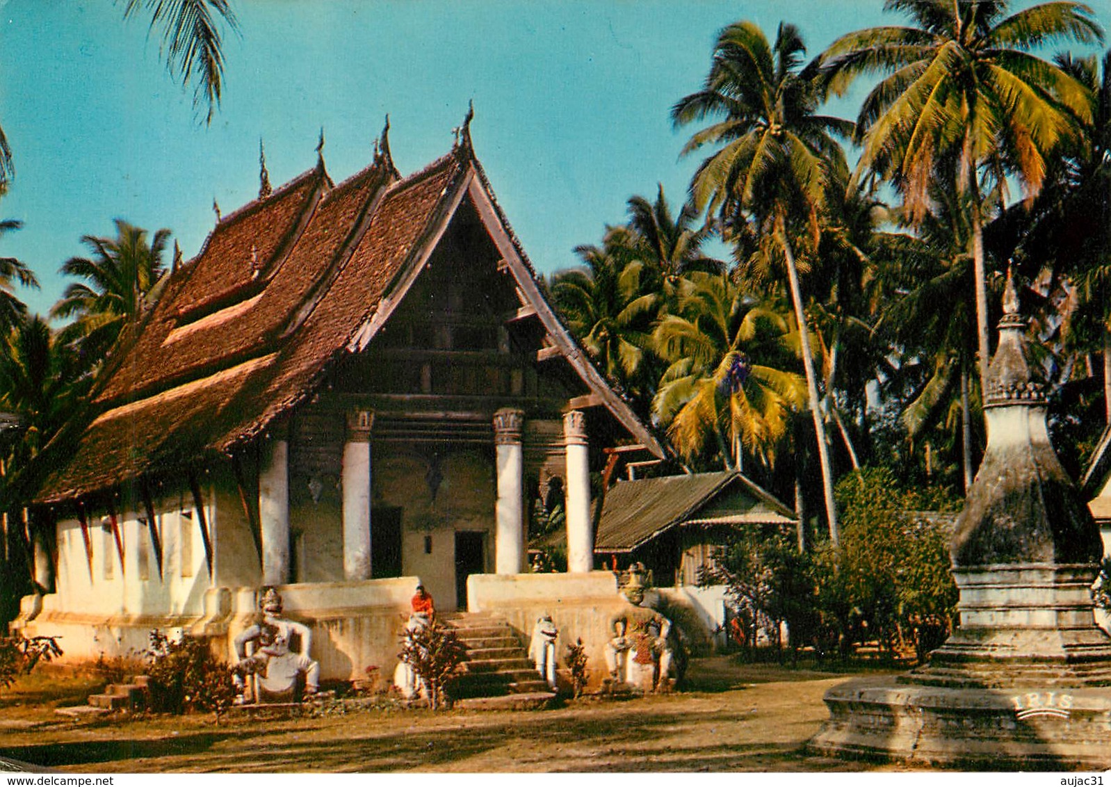 Laos - Luang Prabang - Sanctuaire De Vat Aham - Semi Moderne Grand Format - 2 Scans - état - Laos