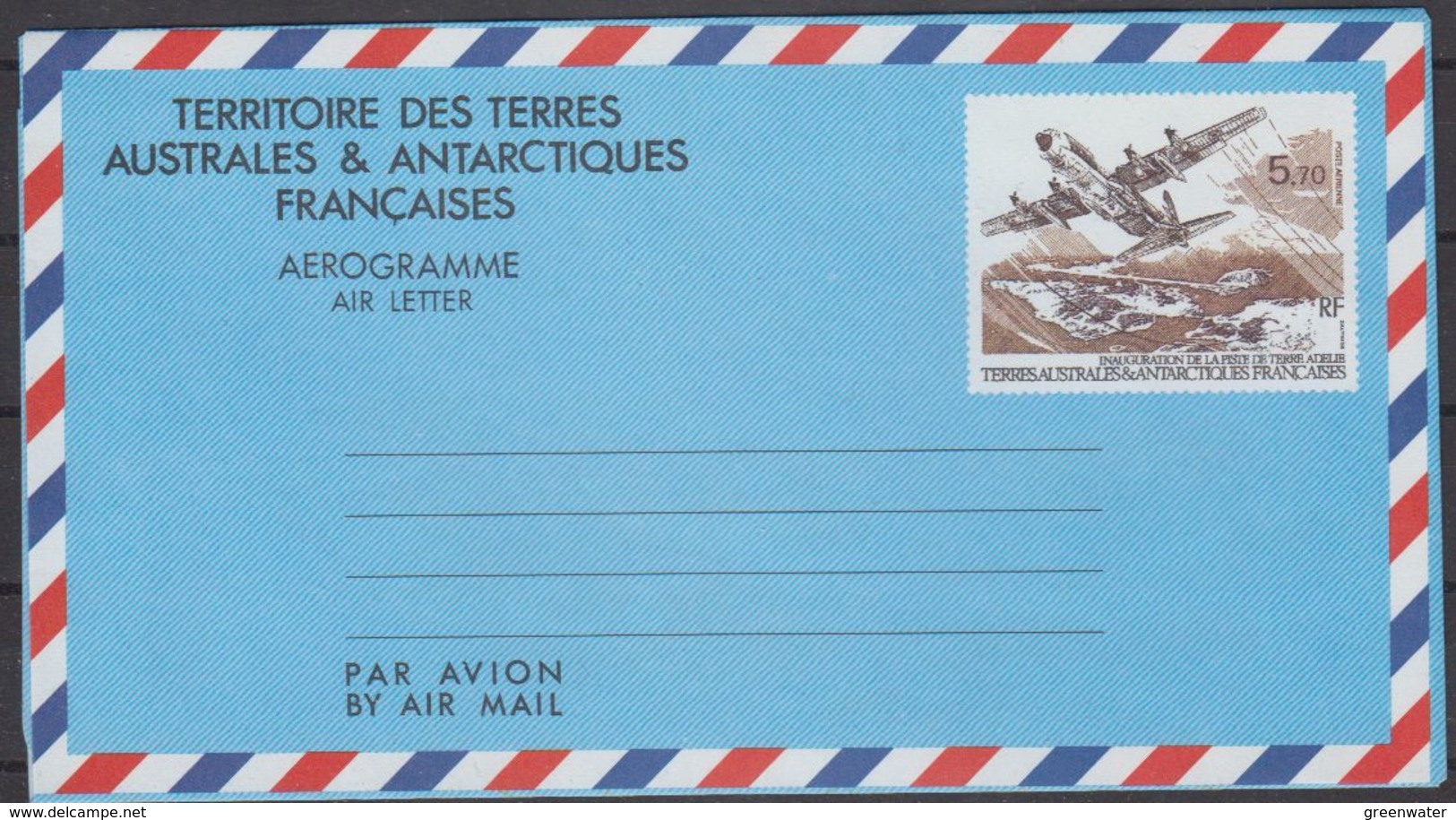 TAAF 1993 Aerogramme Unused (40002) - Postal Stationery