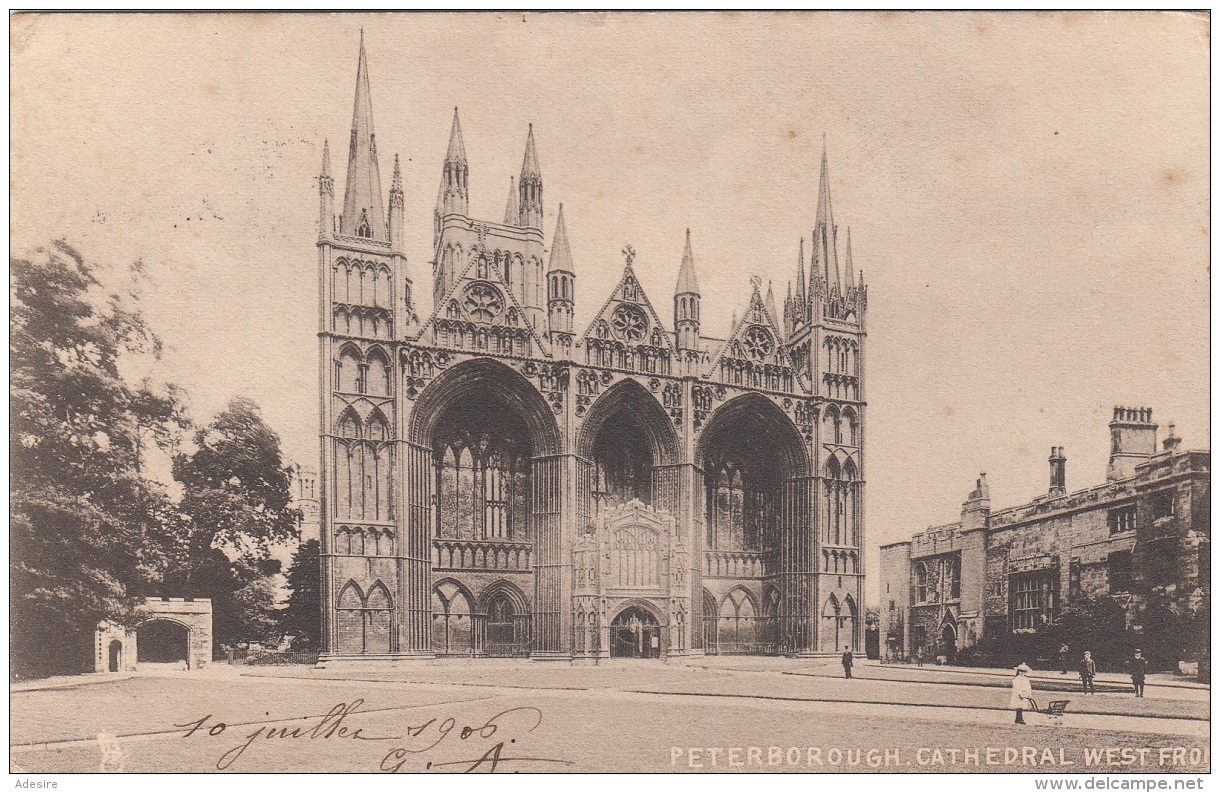 PETERSBOROUGH - Cathedral West, Gel.1906 - Sonstige & Ohne Zuordnung