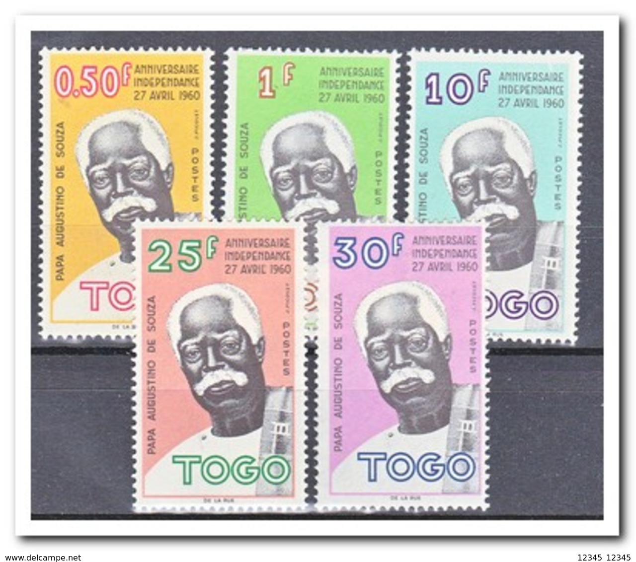 Togo 1961, Postfris MNH, "Papa" Augustino De Souza - Togo (1960-...)