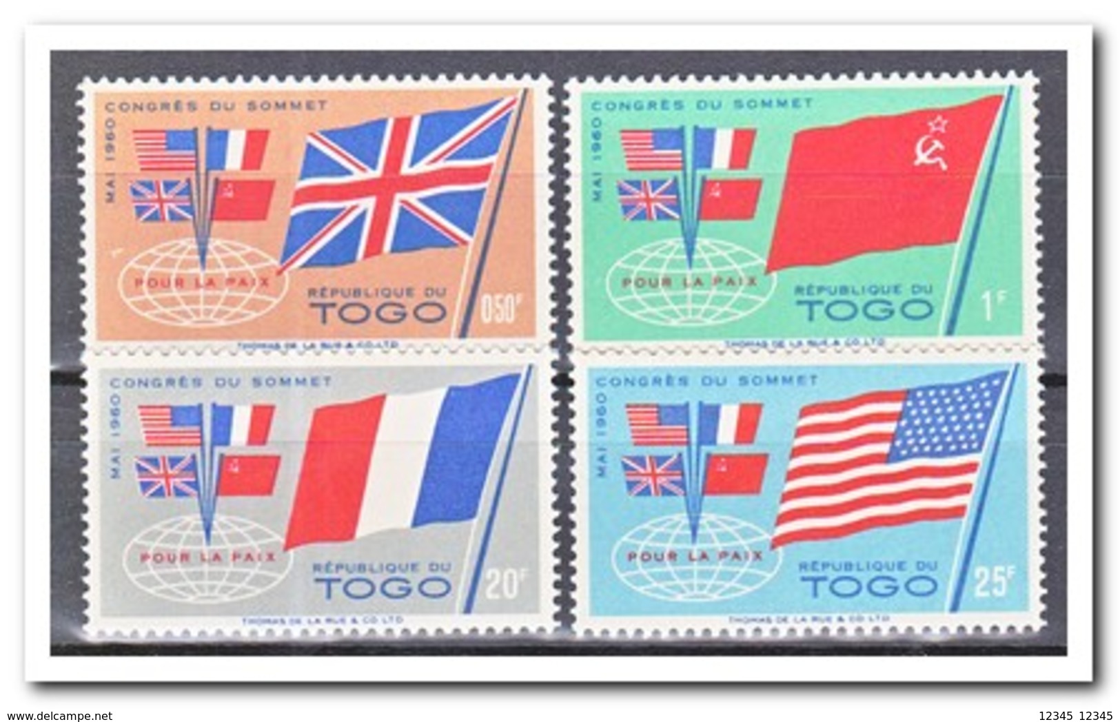 Togo 1960, Postfris MNH, Summit Conference In Paris, Flags - Togo (1960-...)