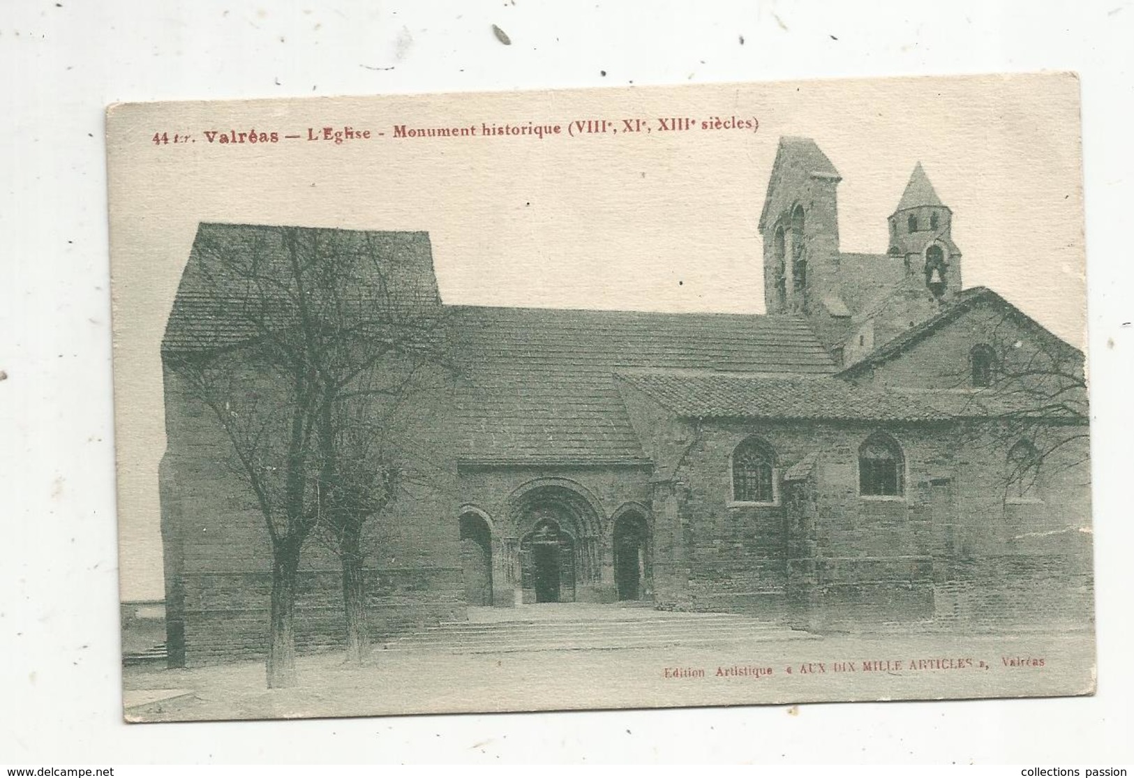 Cp, 84 , VALREAS , L'église , Monument Historique , Voyagée 1951 - Valreas