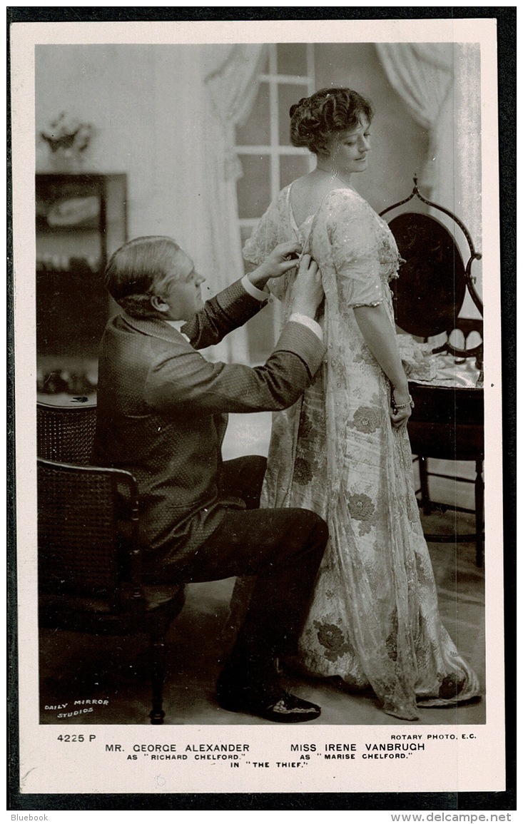 RB 1215 - Rotary Theatre Postcard - George Alexander &amp; Irene Vanbrugh In "The Thief" - Berühmt Frauen