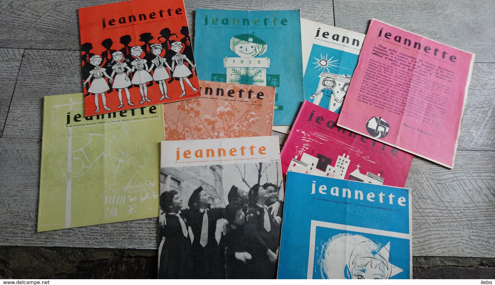 Lot 9 Revues Jeannette 1959 Jeux Conseils BD Guide De France Scoutisme Scout Rare - Théâtre & Déguisements