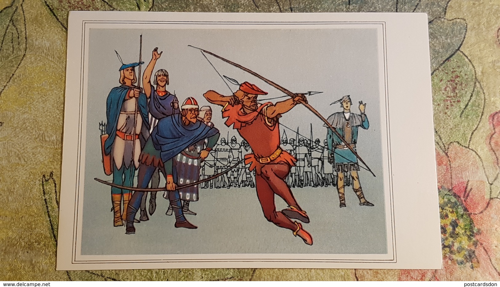 "ROBIN HOOD" - OLD USSR Postcard -1975 - ARCHERY - Archer - Archery