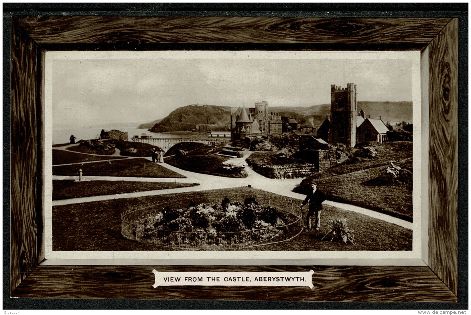 RB 1214 - Early Real Photo Postcard - View From The Castle Aberystwyth Cardiganshire Wales - Cardiganshire