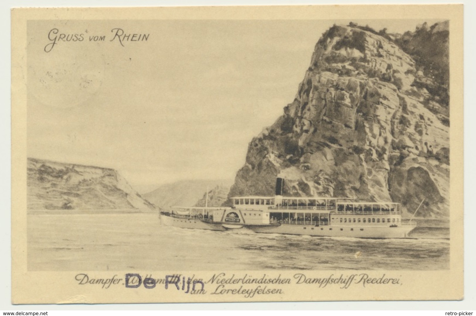 AK  Dampfer Wilhelm III Niederländische Dampfschiff Reederei An Loreley 1931 - Steamers